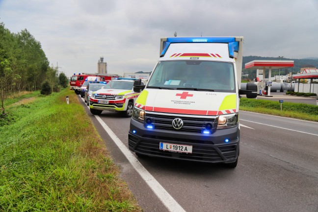 Zwei Verletzte bei Verkehrsunfall in Steyregg