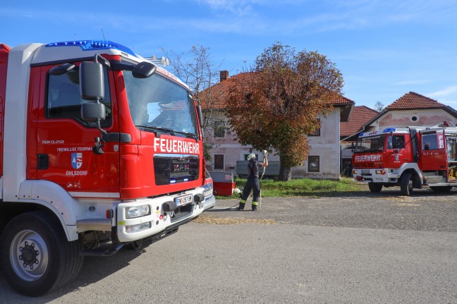 Brand in Nebengebäude eines ehemaligen landwirtschaftlichen Objekts in Ohlsdorf