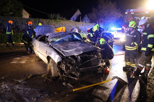 Tödlicher Verkehrsunfall auf Eferdinger Straße bei Fraham