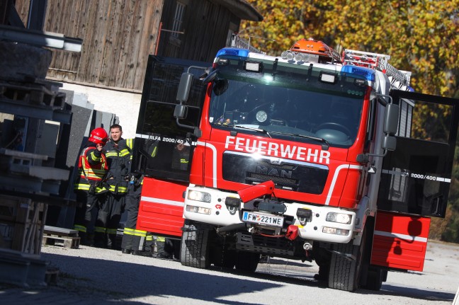 Brand eines Abfallcontainers auf Firmengelände in Wels-Neustadt