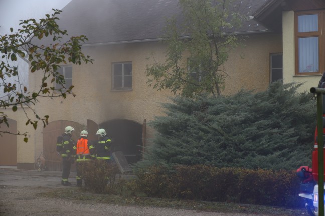 Brand in einem Gebude in Wels-Neustadt