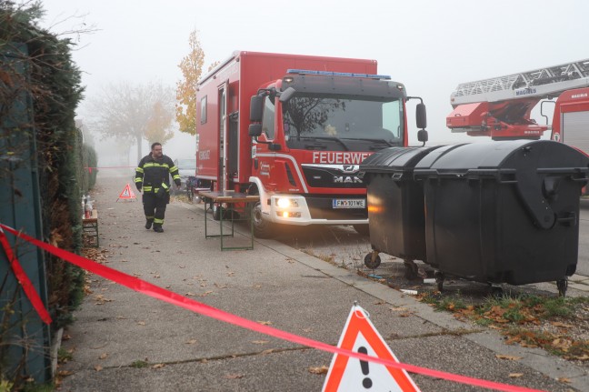 Brand in einem Gebude in Wels-Neustadt