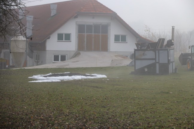 Fünf Feuerwehren bei Brand auf einem Bauernhof in Gaspoltshofen im Einsatz
