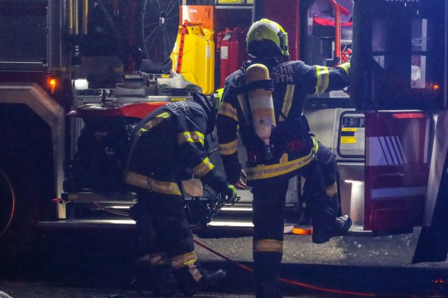 Brand in einem Sgewerk in Gunskirchen