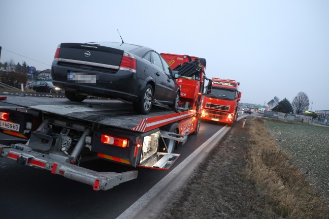 Auffahrunfall im Frühverkehr auf Wiener Straße bei Marchtrenk sorgt für Stau