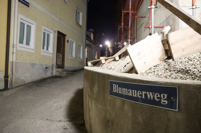 Kuriose Personenrettung für die Feuerwehr am Silvesterabend in Gmunden