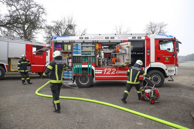 Küchenbrand auf einem Bauernhof in Sattledt