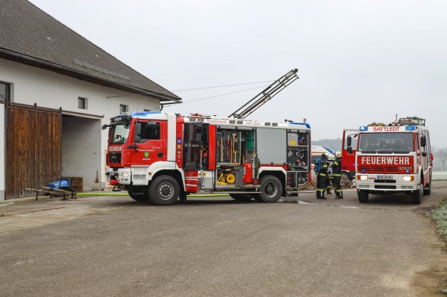 Kchenbrand auf einem Bauernhof in Sattledt