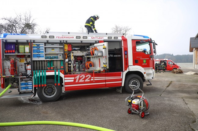 Kchenbrand auf einem Bauernhof in Sattledt