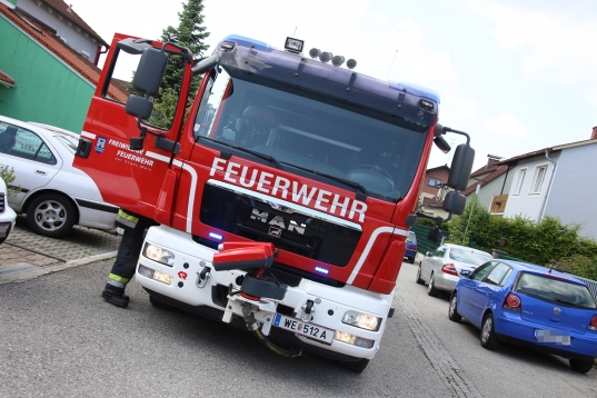 Feuerwehr bei Wasserschaden in Wels-Pernau im Einsatz