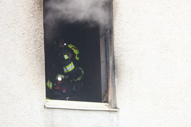 Zimmerbrand in einem Einfamilienhaus in Kirchberg-Thening