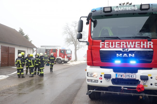 Vier Feuerwehren bei Brand in Wartberg an der Krems im Einsatz