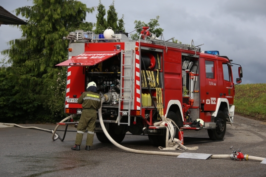 Brand einer Hackschnitzelheizung auf Bauernhof in St. Marienkirchen an der Polsenz