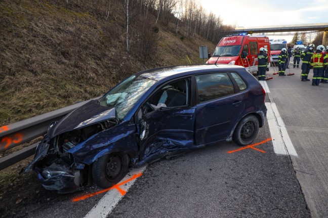 Schwerer Crash auf Westautobahn bei Enns fordert zwei Verletzte