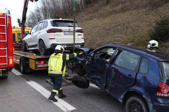 Schwerer Crash auf Westautobahn bei Enns fordert zwei Verletzte