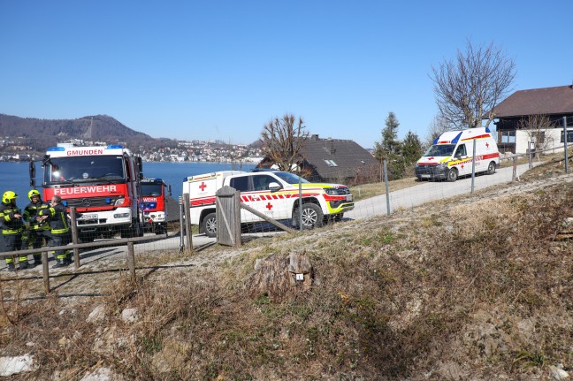 Forstunfall am Grünberg: Personenrettung mit Taubergung durch Notarzthubschrauber in Gmunden