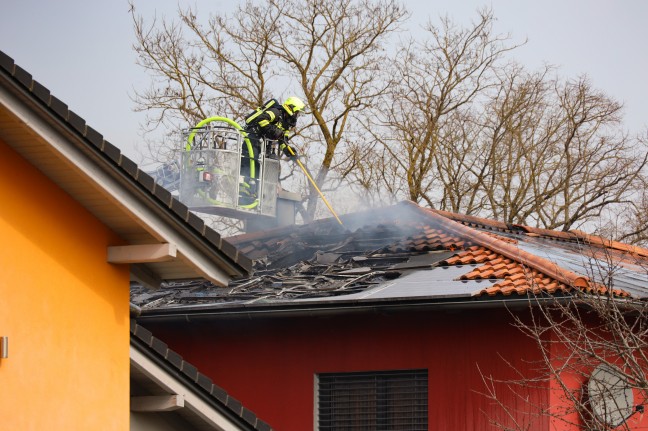 Dachstuhlbrand bei einem Wohnhaus in Marchtrenk