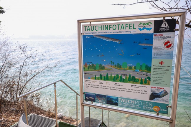 Taucheinsatz im Attersee: Vermisster Taucher bei Steinbach am Attersee unverletzt wieder aufgetaucht