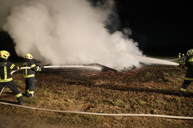 Brand eines Holzstadels in Kematen an der Krems