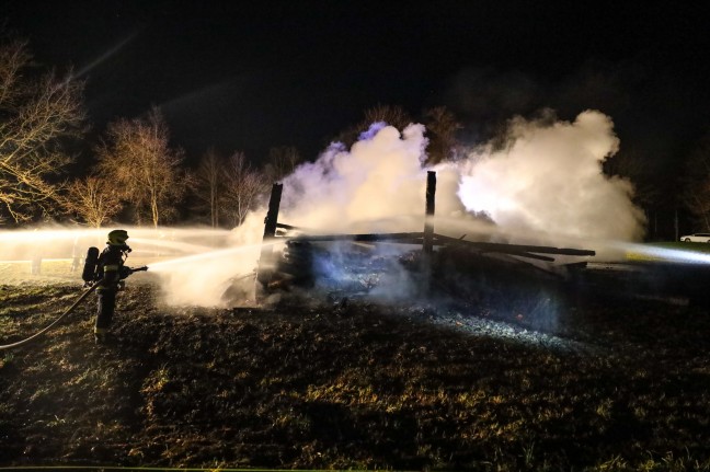 Brand eines Holzstadels in Kematen an der Krems