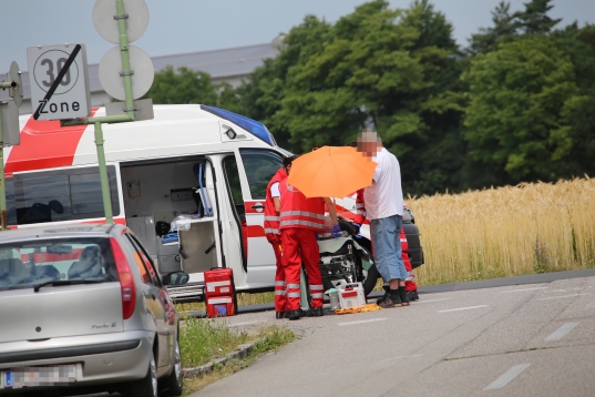 Radfahrer bei Verkehrsunfall in Wels-Neustadt verletzt