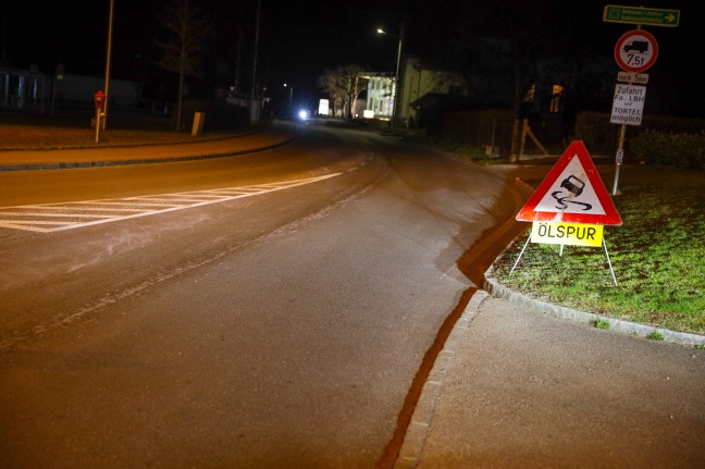 Ölspur in Gaspoltshofen erstreckte sich über mehrere Kilometer