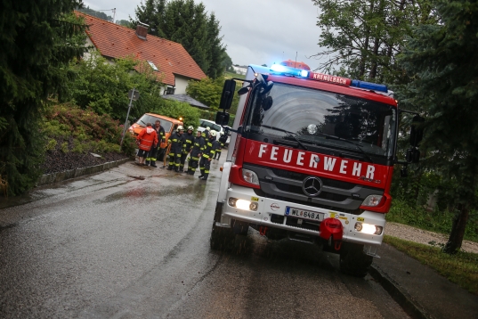 Kurzes Unwetter mit Starkregen sorgte fr Einstze der Feuerwehr