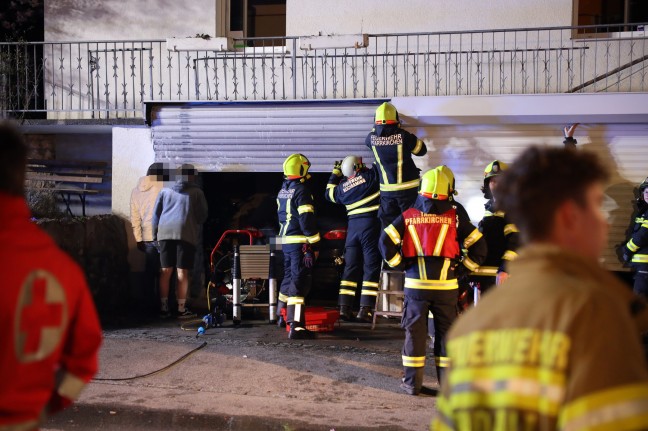 Kellerbrand in einem Einfamilienhaus in Bad Hall sorgt fr Einsatz zweier Feuerwehren