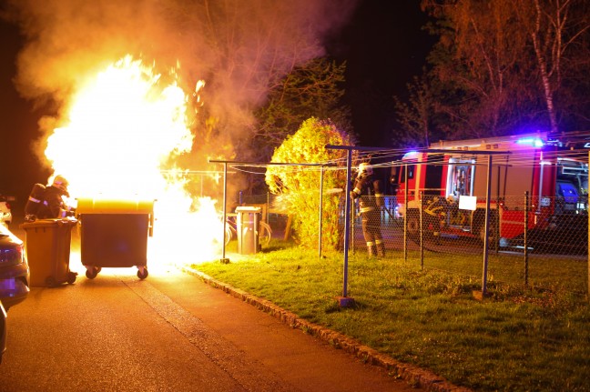 Neuerlicher Brand eines Abfallcontainers in Wels-Neustadt