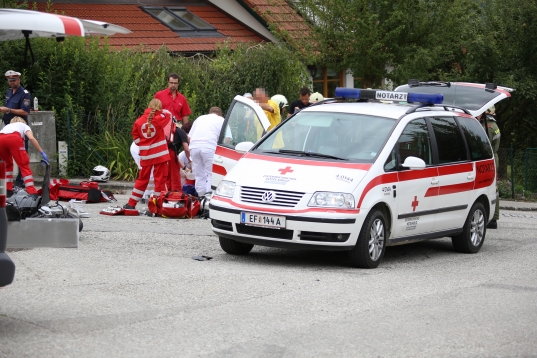 Mopedlenkerin bei Verkehrsunfall in St. Marienkirchen an der Polsenz schwer verletzt