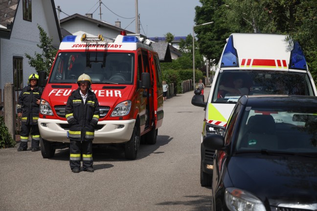 Abgebrannter Kondensator in einer Garage in Schwanenstadt sorgte für Einsatz der Feuerwehr