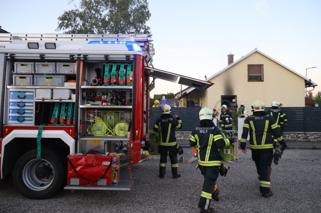 Kchenbrand in einem Einfamilienhaus in Wels-Schafwiesen