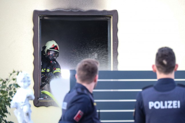 Kchenbrand in einem Einfamilienhaus in Wels-Schafwiesen