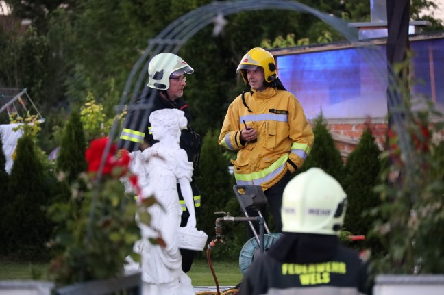 Kchenbrand in einem Einfamilienhaus in Wels-Schafwiesen