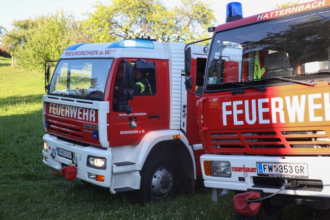 Drei Feuerwehren bei Brand im Heizraum eines Hauses in Natternbach im Einsatz