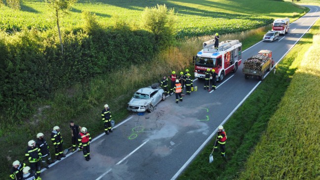 Schwerer Verkehrsunfall in St. Stefan-Afiesl forderte eine verletzte Person