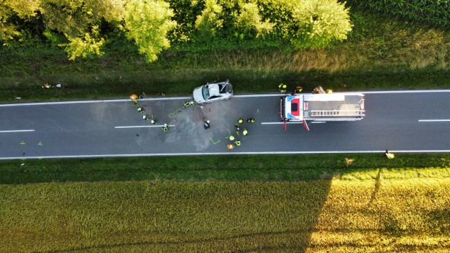 Schwerer Verkehrsunfall in St. Stefan-Afiesl forderte eine verletzte Person