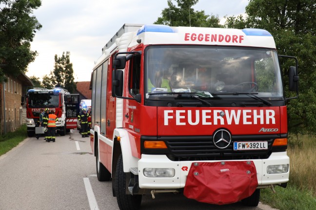 Tödlicher Verkehrsunfall: Auto in Eggendorf im Traunkreis gegen Baum geprallt