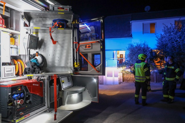 Drei Feuerwehren nach angebranntem Kochgut in einem Haus in Wartberg an der Krems im Einsatz
