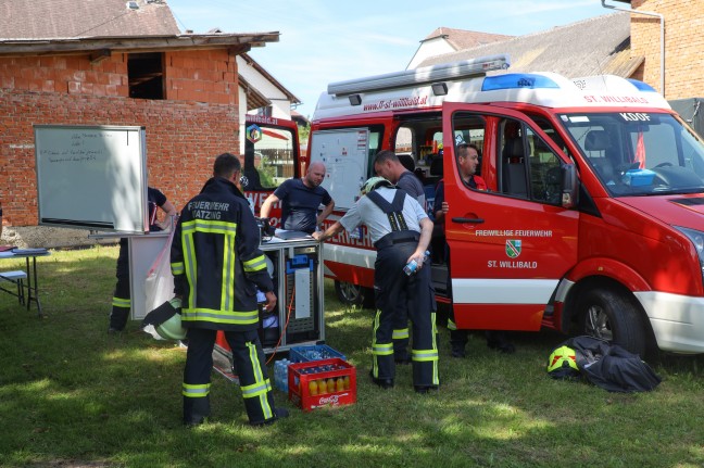 Drei Feuerwehren bei Brand im Keller eines Hauses in St. Willibald im Einsatz