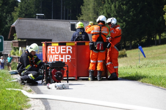 Weiterbildung der Feuerwehr-Flughelfer in Bad Goisern am Hallstättersee