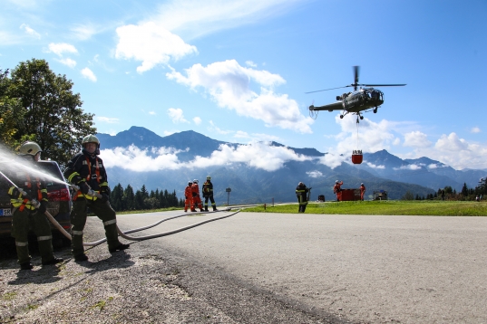 Weiterbildung der Feuerwehr-Flughelfer in Bad Goisern am Hallstättersee