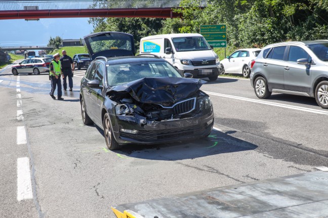 Auffahrunfall auf Salzkammergutstrae in Gmunden