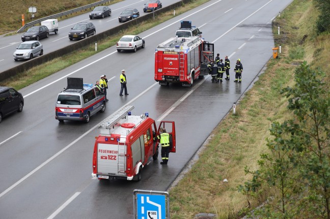 Sechs teils Schwerverletzte bei schwerem Verkehrsunfall auf Innkreisautobahn bei Pram