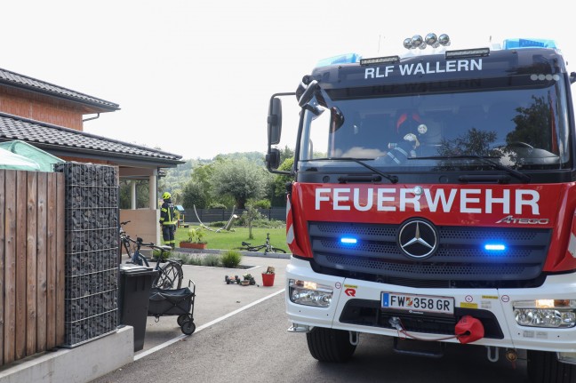 Brand in einem Wohnhaus in Wallern an der Trattnach noch vor Eintreffen der Feuerwehr gelöscht