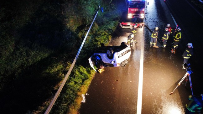 Schwerer Verkehrsunfall auf Mühlkreisautobahn bei Engerwitzdorf fordert einen Verletzten