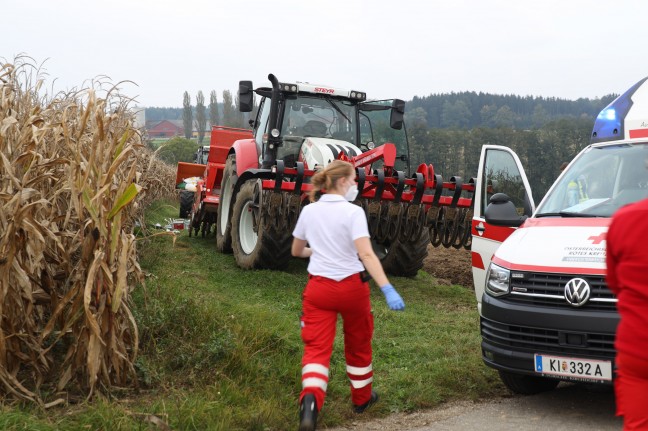 Schwerverletzter bei landwirtschaftlichem Unfall in Ried im Traunkreis