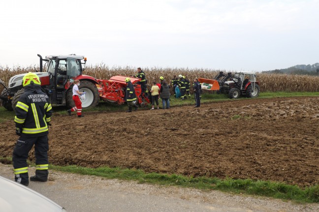 Schwerverletzter bei landwirtschaftlichem Unfall in Ried im Traunkreis