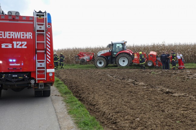 Schwerverletzter bei landwirtschaftlichem Unfall in Ried im Traunkreis