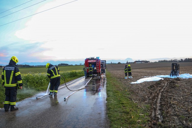 Brand eines Staplers in Steinhaus sorgt fr Einsatz der Feuerwehr